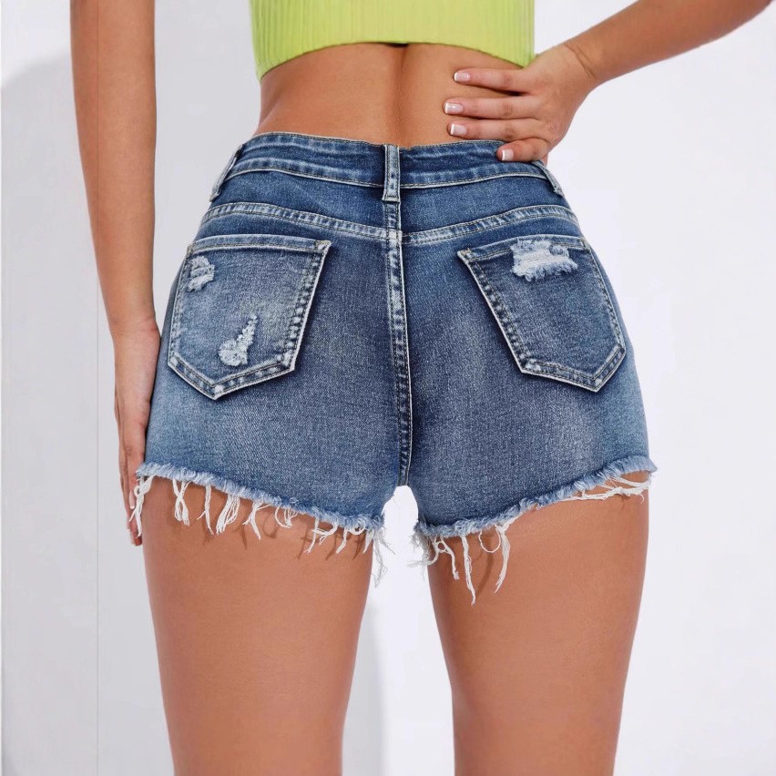 Women's High Waist Distressed  - огляд і ціна Shorts Denim Frayed