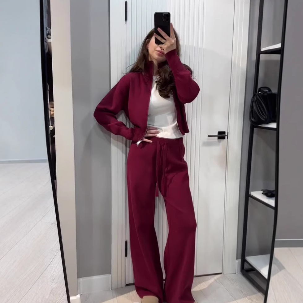 Women Matching Sets Knitted Ca - огляд і ціна Linen Pant Wide