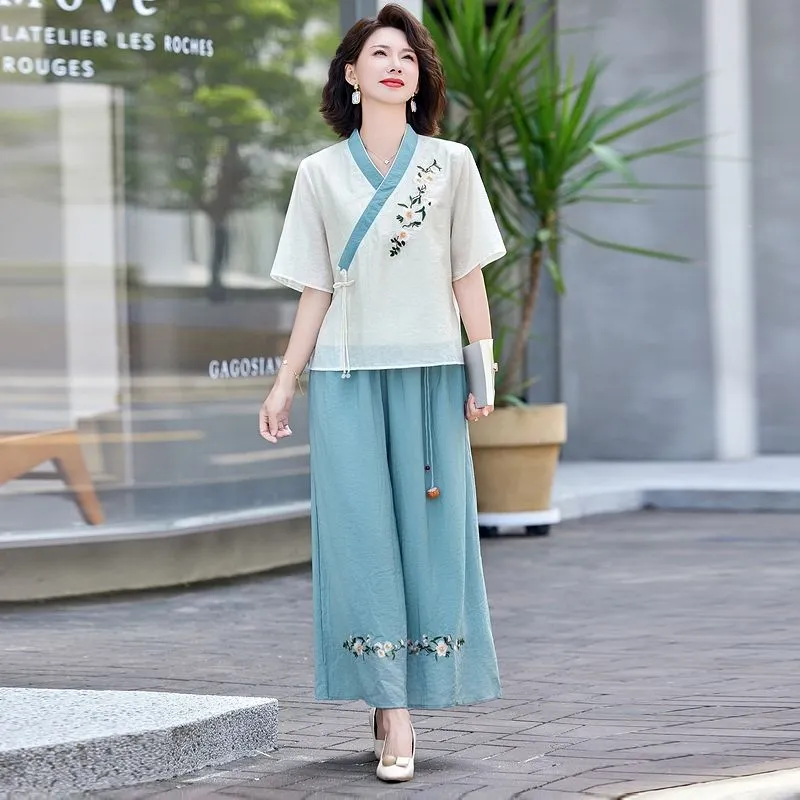 Womens New Chinese Style Linen - огляд і ціна Linen Pant Wide