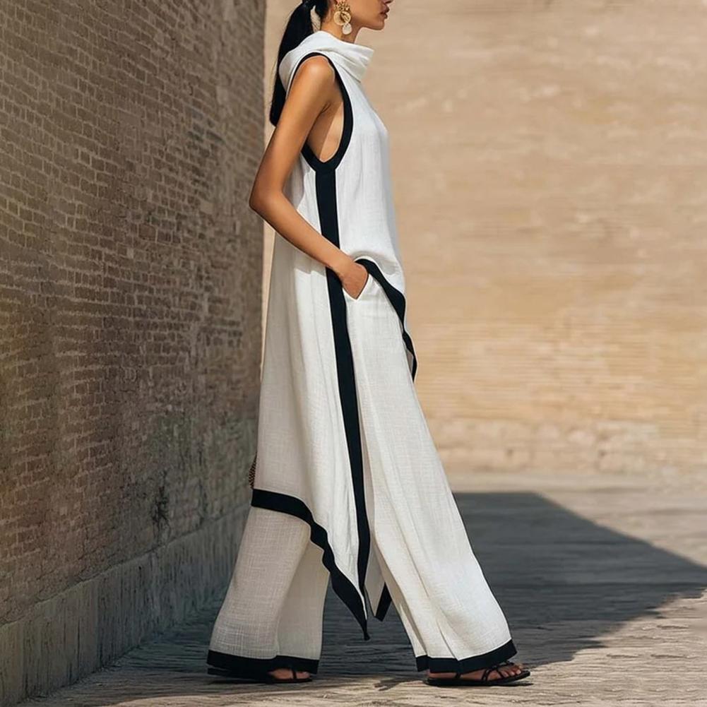 Women Color Block Cotton Linen - огляд і ціна Linen Pant Wide