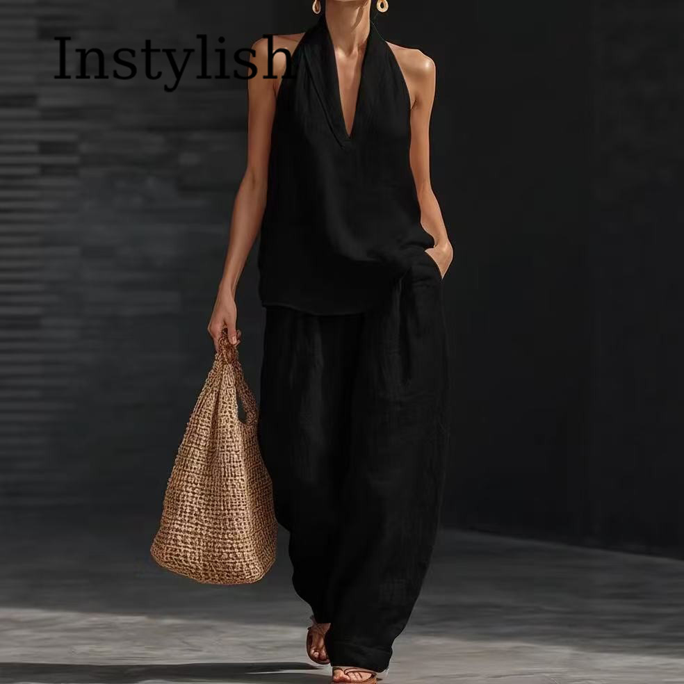Summer Women's Casual Linen 2- - огляд і ціна Linen Pant Wide