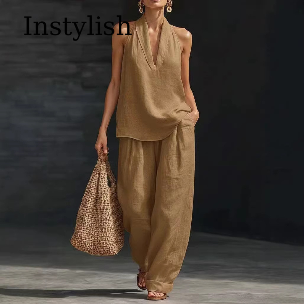 Summer Women's Casual Linen 2- - огляд і ціна Linen Pant Wide