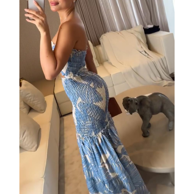 CHICME Floral Vacation Dress H - огляд і ціна Maxi Dress Halter
