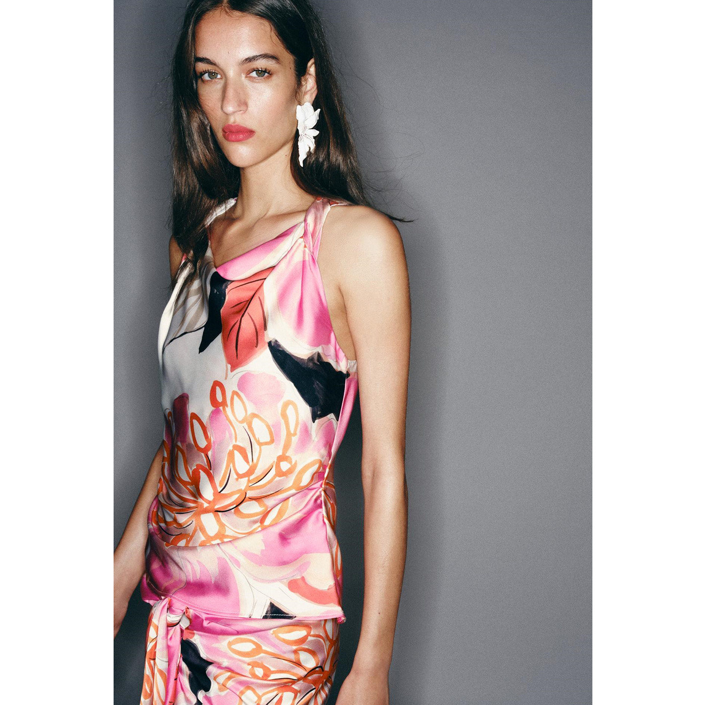 High Waist Midi Skirt round Ne - огляд і ціна Midi Skirt Floral