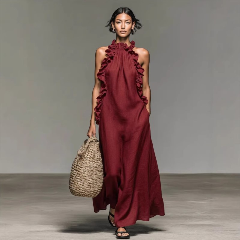 Customization Women's Sexy Hal - огляд і ціна Maxi Dress Halter