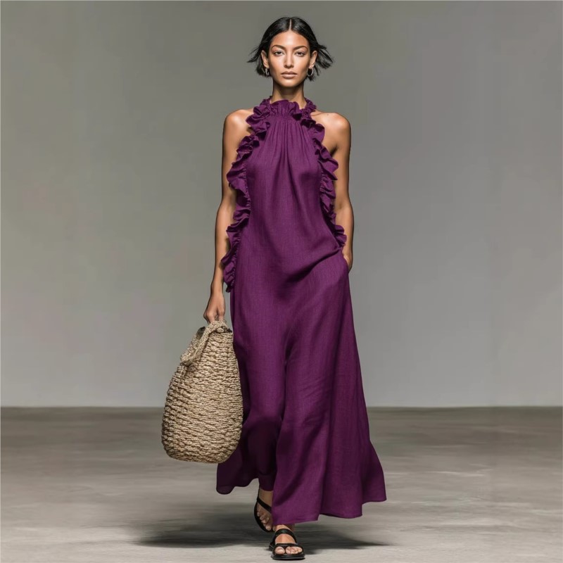 Customization Women's Sexy Hal - огляд і ціна Maxi Dress Halter